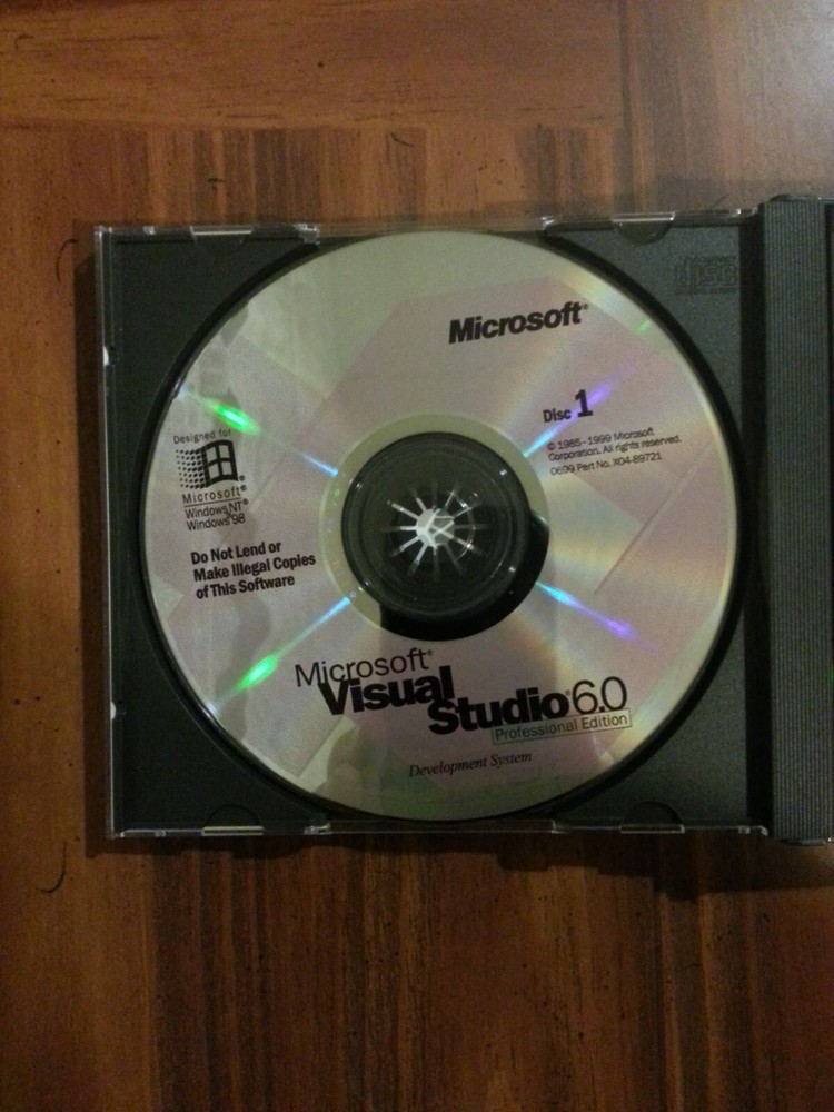Microsoft Visual Studio 6.0 6 Professional 659-00390 RETAIL Box