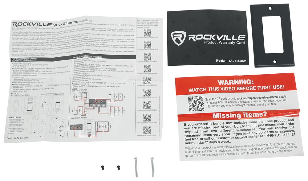 Rockville VOL70200 BLACK 200w 70v Volume Control Zone Controller Box