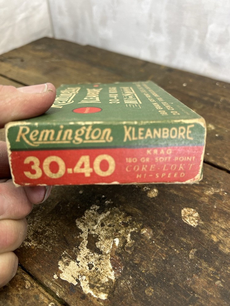 Vintage Empty Remington Klean Bore 30-40 Hi speed Box Missing Flap