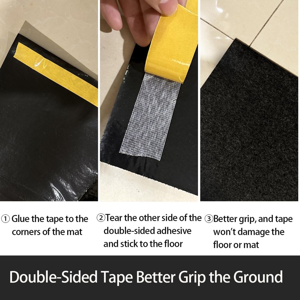 Oil Drip Pan Protection Mat - 3' x 6' (Rectangular), Black and Grey