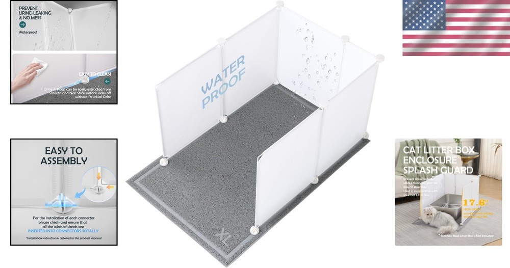 XL Cat Litter Box Enclosure Splash Guard Kit