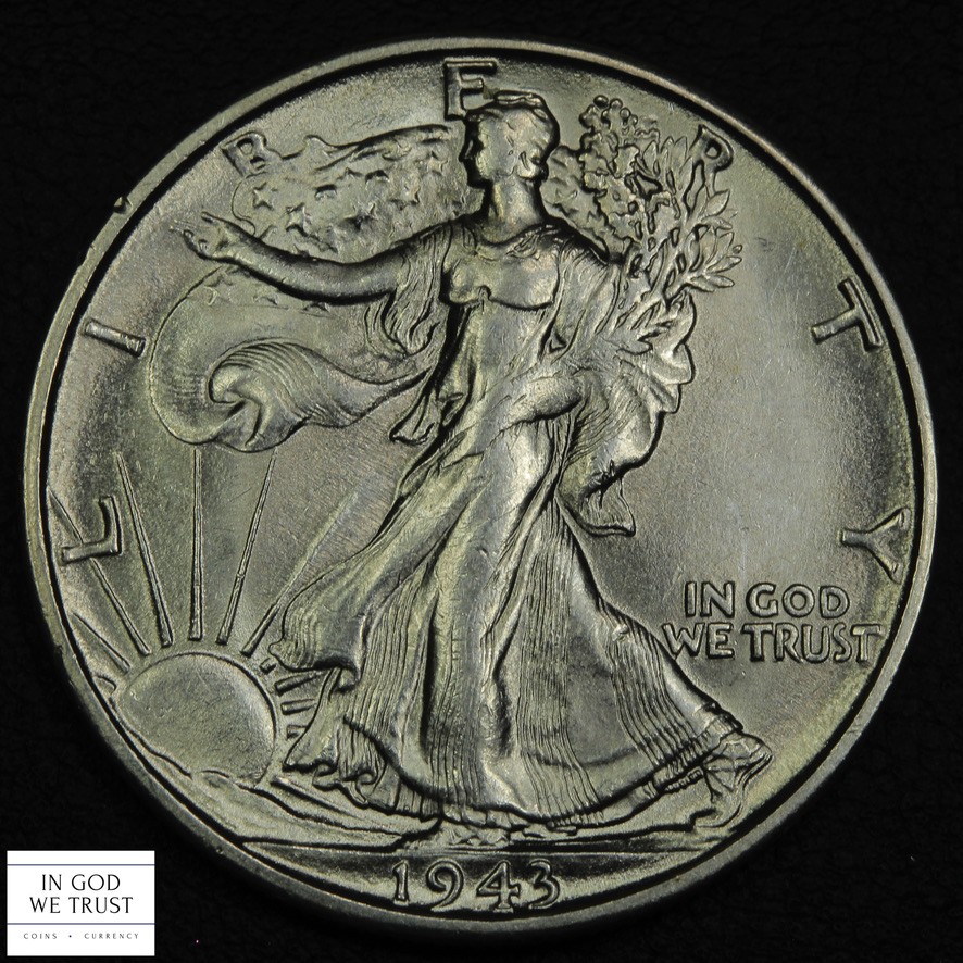 1943 S Walking Liberty Silver Half Dollar 50C