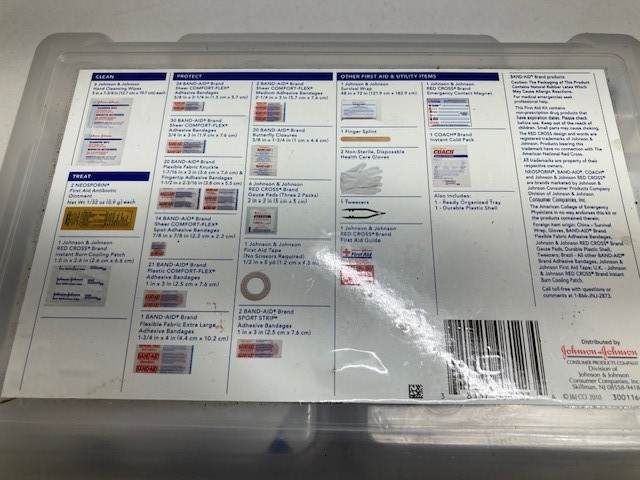 First-Aid Kit, All-Purpose Use for Minor Cuts + Scrapes, Durable Water Resistant