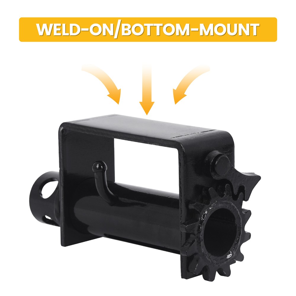 4Pcs Standard Weld-on Tie Down Winch 5,500Lbs for Webbing Within 2.75"