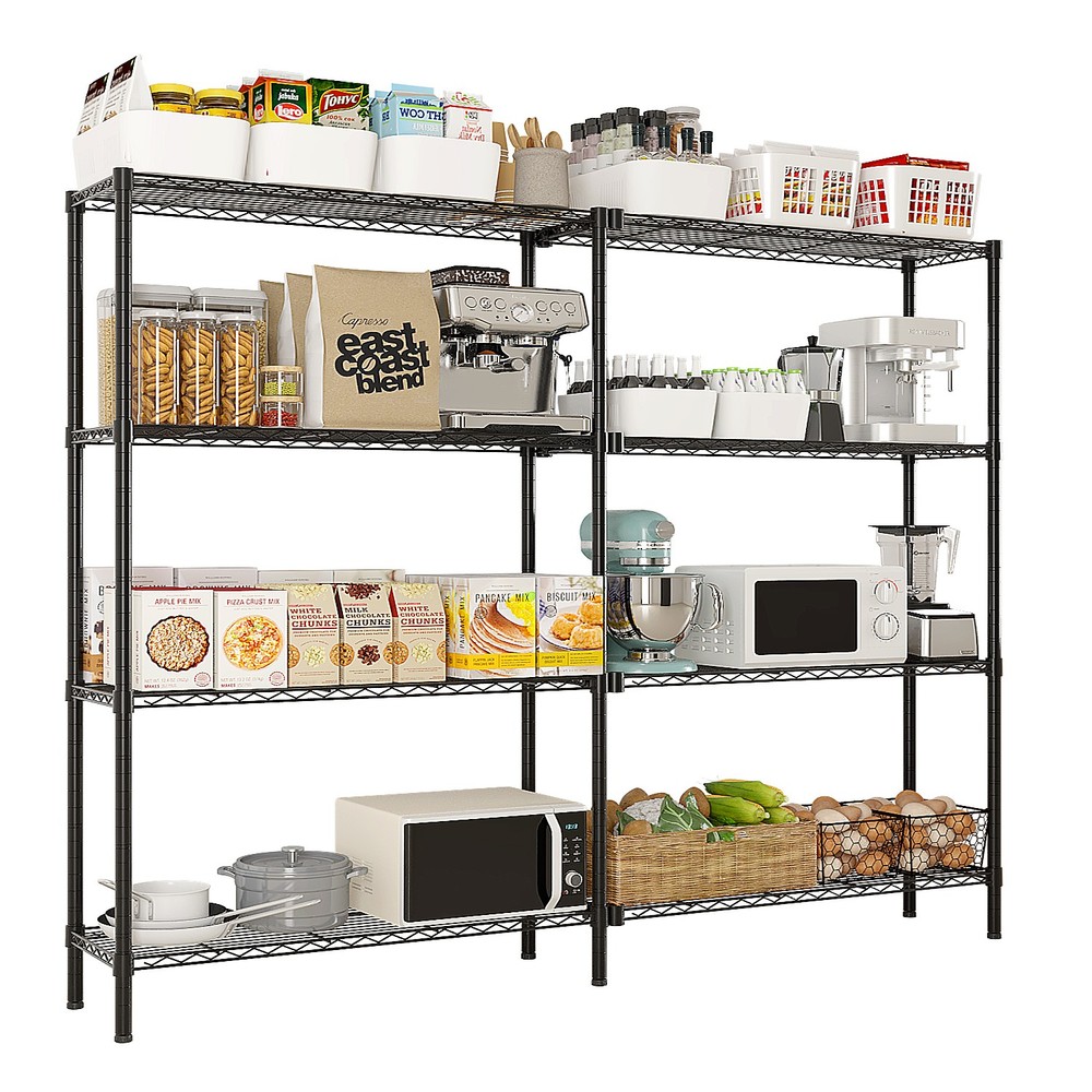 49.2''W Adjustable Storage Shelves NSF Wire Shelving Unit Multiple rows