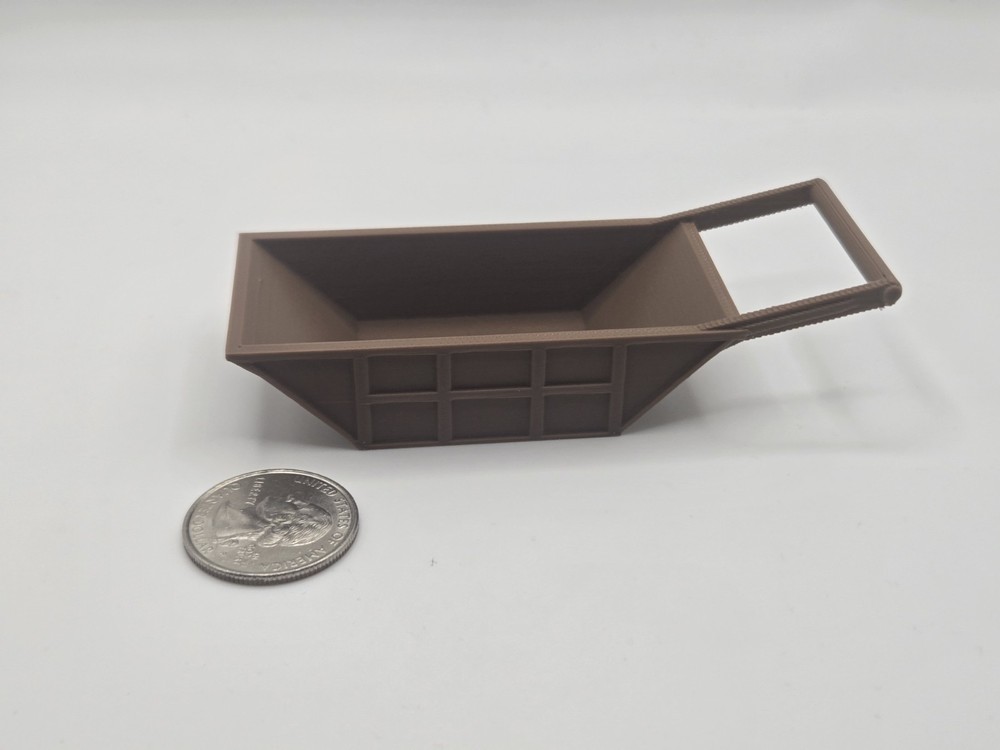 1/64 Scale 12 Cubic Yard Bedding Box in Brown