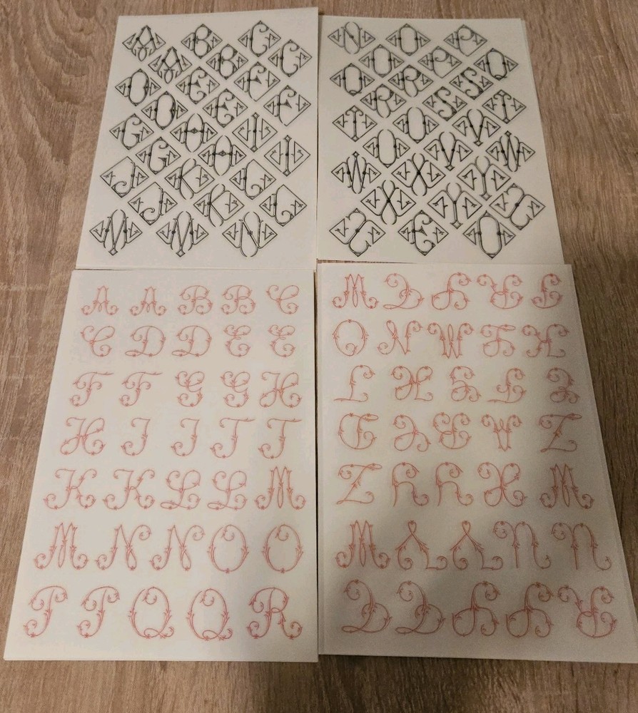 Anna Griffin Monogram, Rub On Transfers New