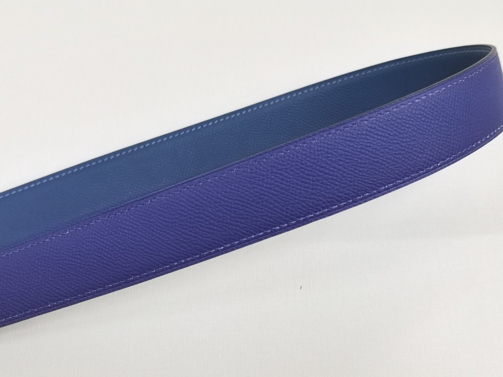 32mm Belt Reversible Leather Customized Replacement Belt Navy Epsom/Jean Blue