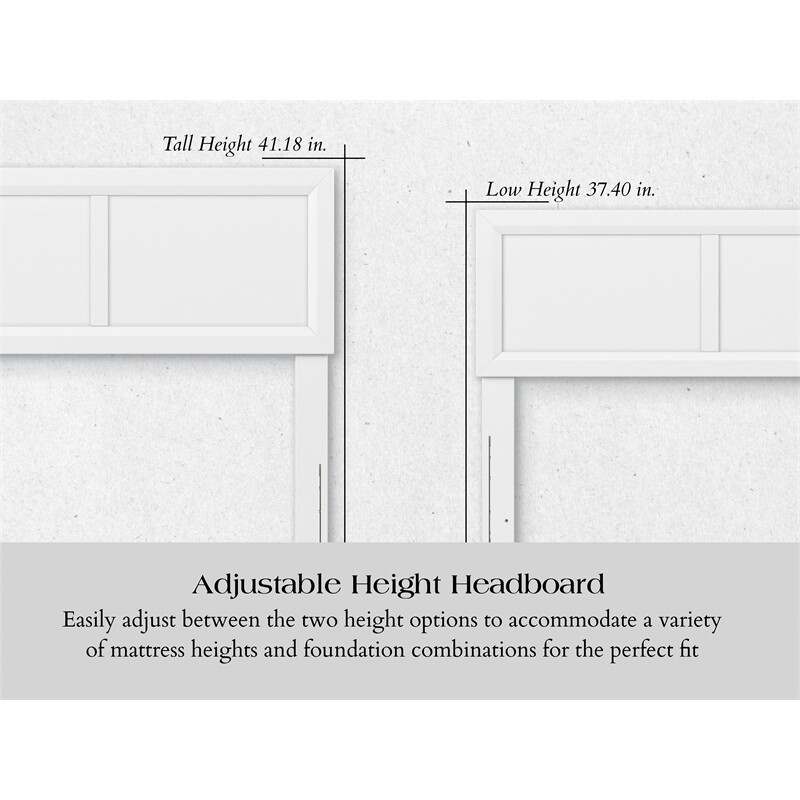 Sophia Full Solid Wood Headboard in White