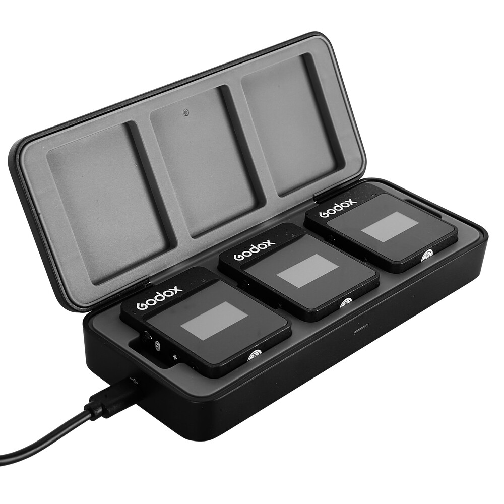 US Godox MoveLink II M2 2.4G Camera Lavalier Microphone Transmitter Receiver Kit