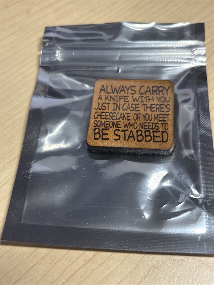 Leather Like Morale Patch Carry A Knife