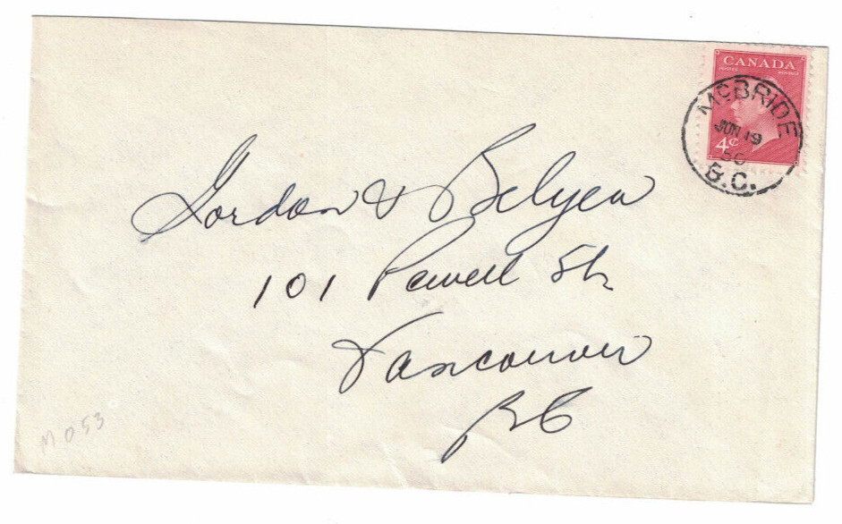 A-2027**Canada 1950 *McBride*, British Columbia