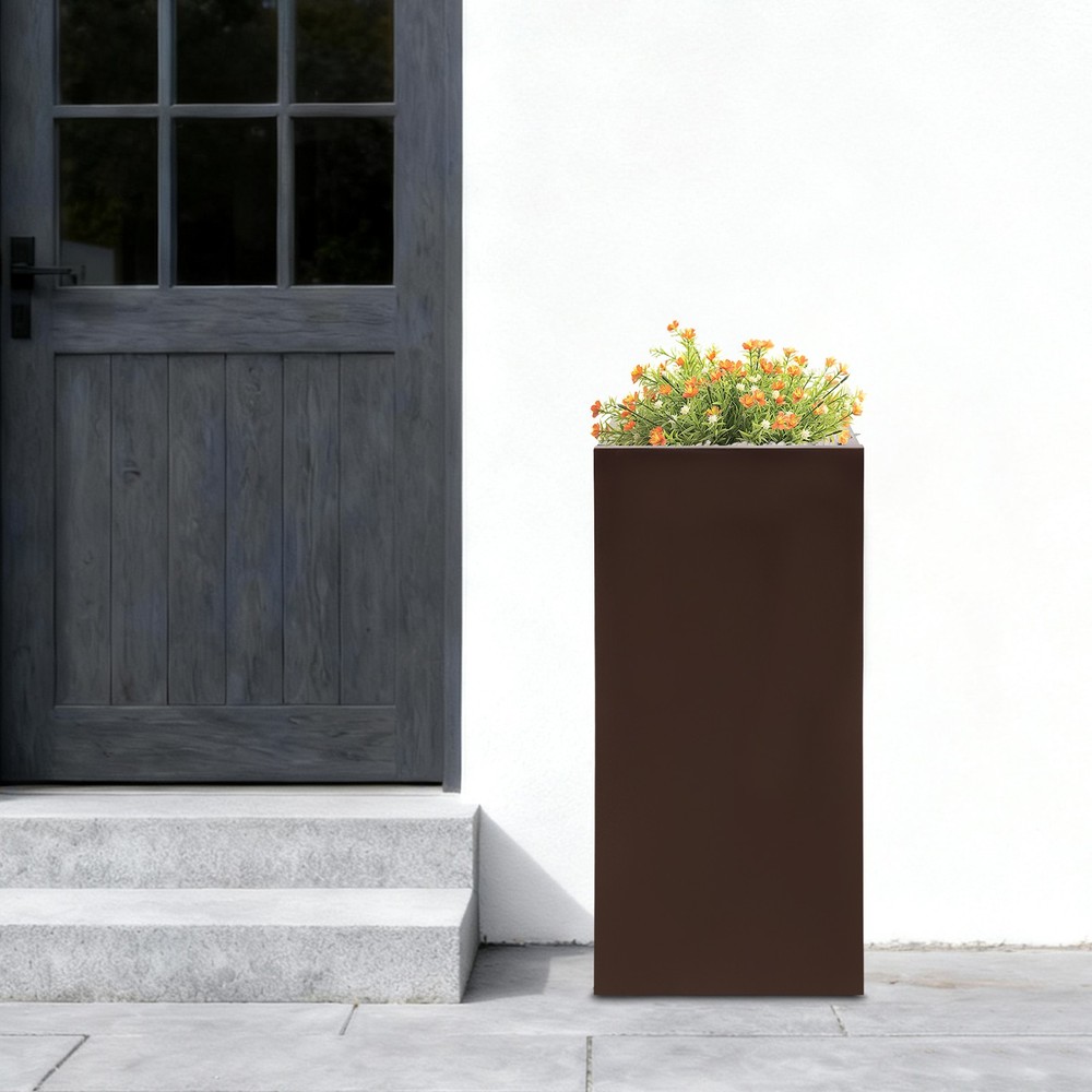 Heavy Duty Planter Box for Outdoor Plants, Tall Metal Planter Box, Rectangular