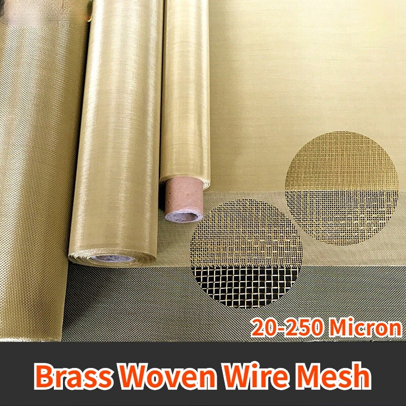 Mesh Dense Filter Pure Brass Woven Wire Screen Net EMF Shielding DIY Fabric