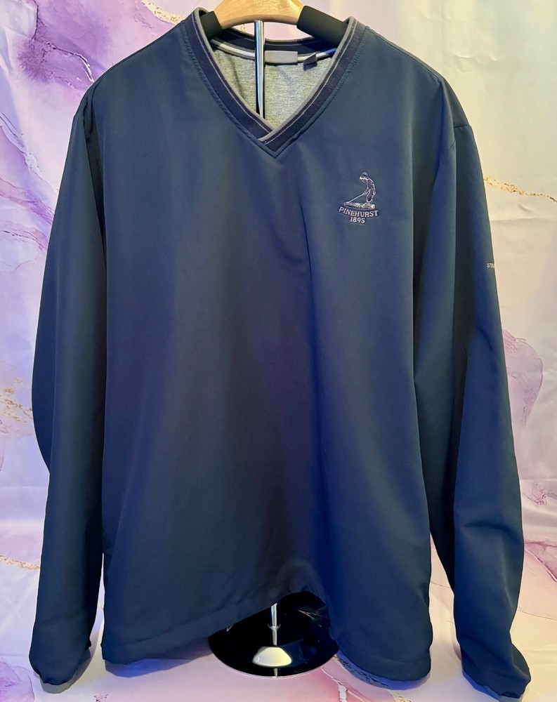 Ashworth Pinehurst Staff Blue Lightweight Pullover Windbreaker Golf M