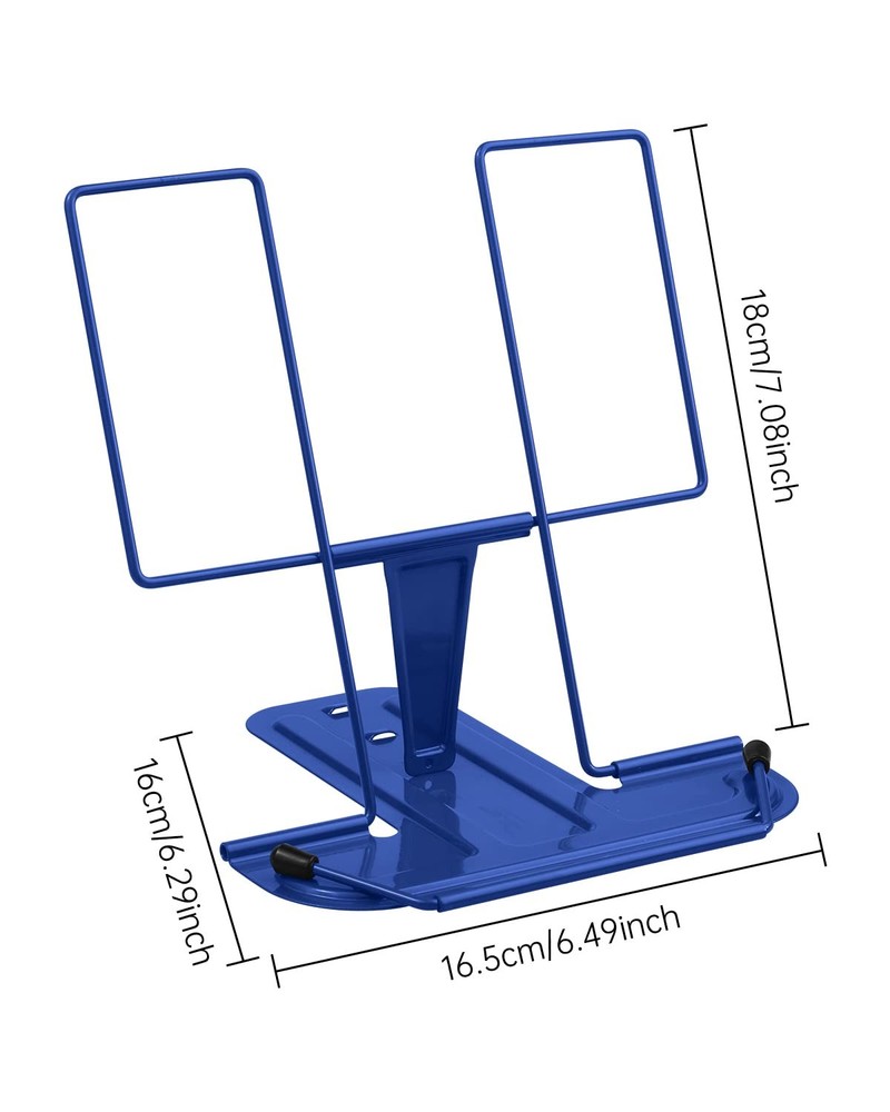MSDADA Metal Book Stand for Desk, Adjustable Reading Rest Book