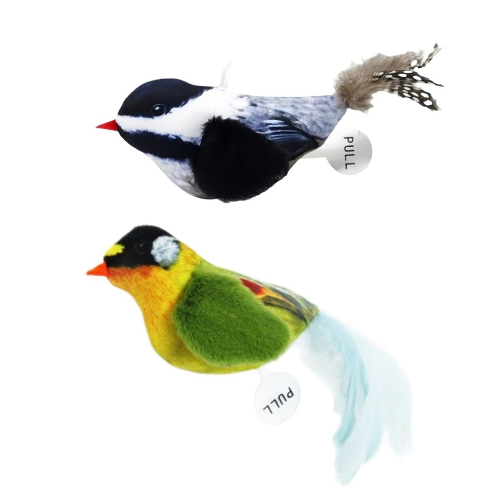 Flapping Bird Cat Toys Flying Electronic Interactive Pet Simulation Sparrow Toy