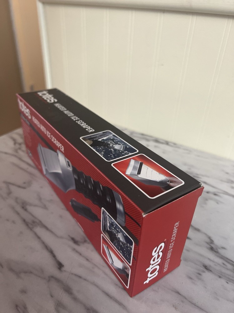Totes Heated Auto Ice Scraper with a built-in flashlight.