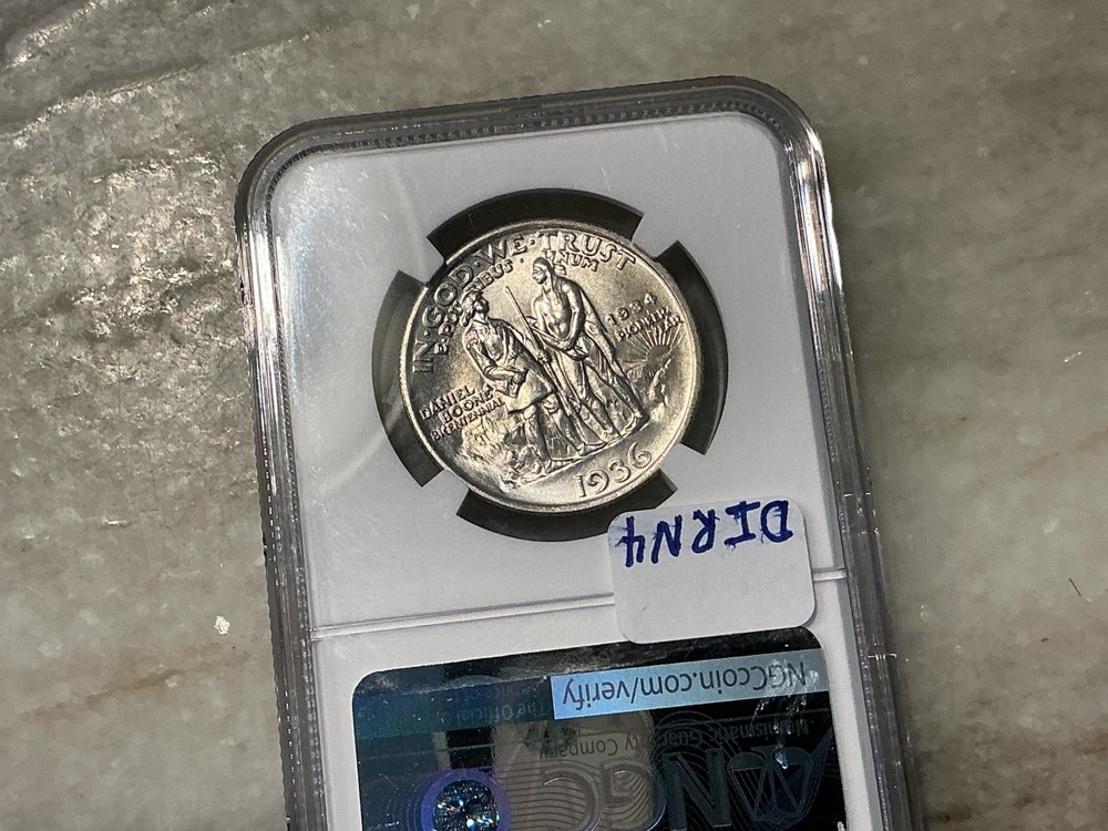 1936 Boone Silver Commemorative Half Dollar MS67