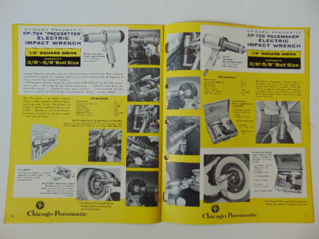 Vintage 1962 Chicago Pneumatic (CP) Tools Catalog