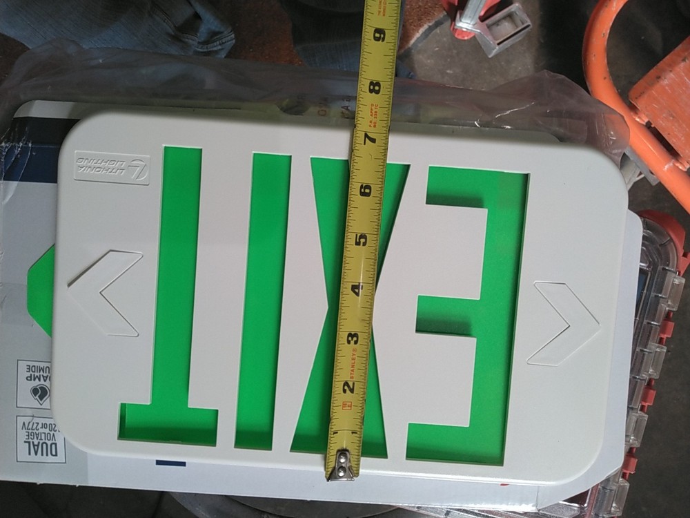 Exit Sign Faceplate / Cover INCLUDES RED & GREEN background Letters