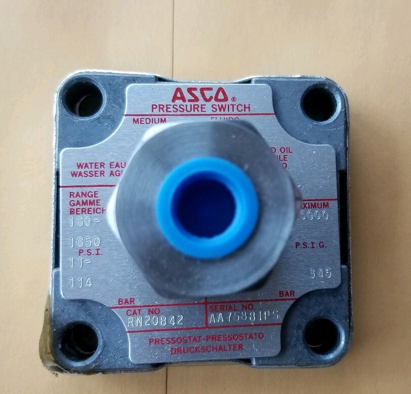 Asco RN20B42 Tri-point Pressure Switch (New/Surplus)