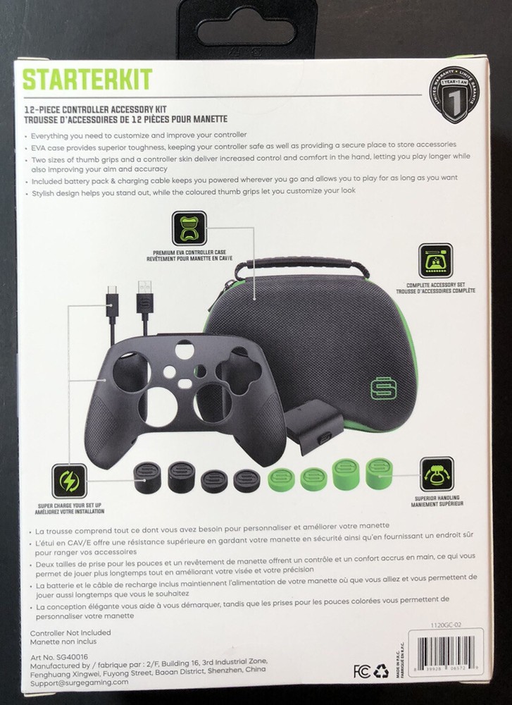 Surge XBOX SERIES X/S Starter Pack [ 12-Piece Controller Accessory Kit ] NEW