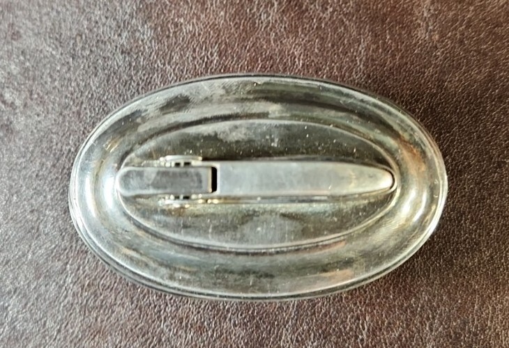 1953 Ronson Lotus Silver Plated Table Lighter *READ*