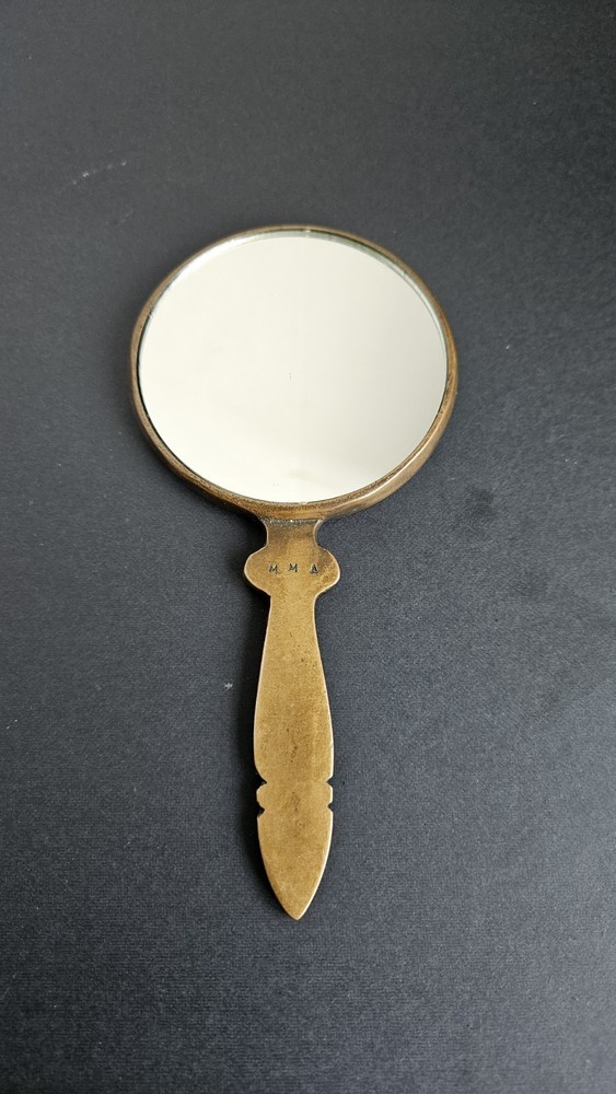 Solid Bronze Celtic Design Mirror - Original Antique