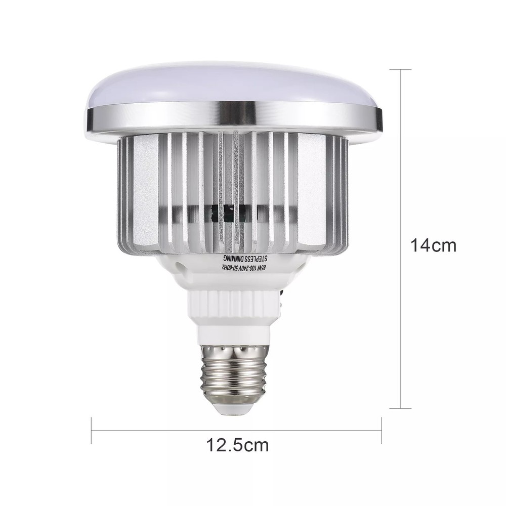 85W LED Photography Bulb, Adjustable 3000K-6500K, E27, with Remote Control