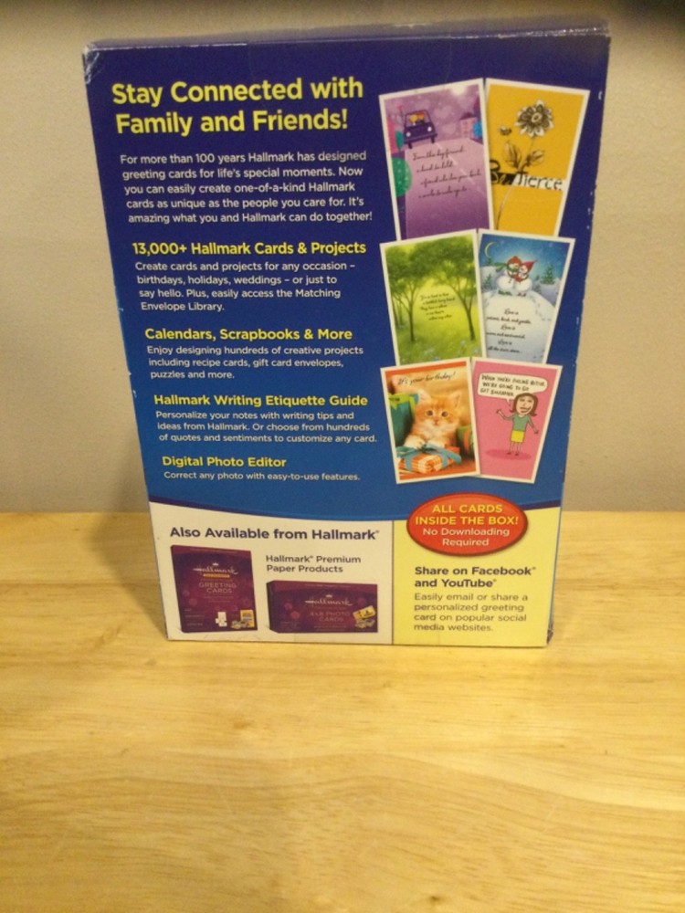 NOS - Hallmark Card Studio Deluxe 2013 Greeting Card Software Windows + Bonus CD