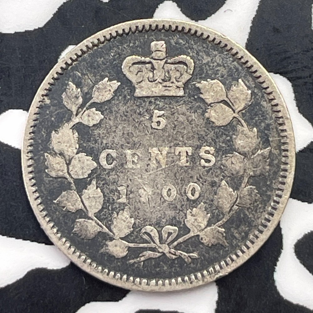 1900 Canada 5 Cents Lot#C2667 Silver!
