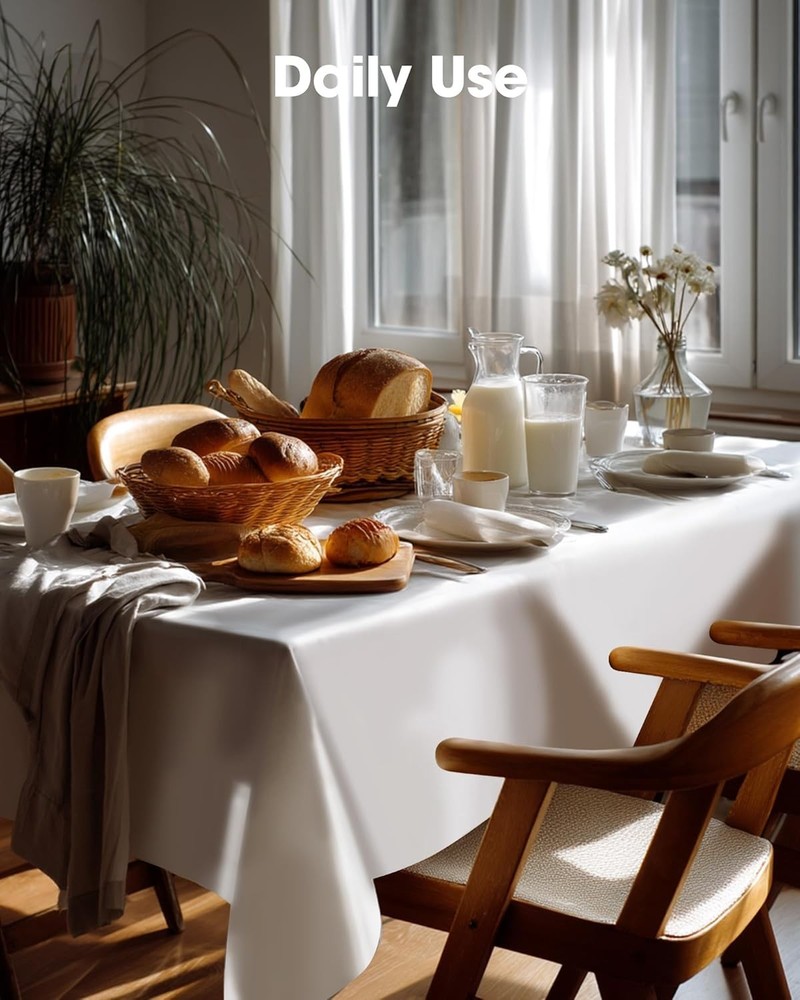 Disposable Plastic Table Cloth Leakproof White