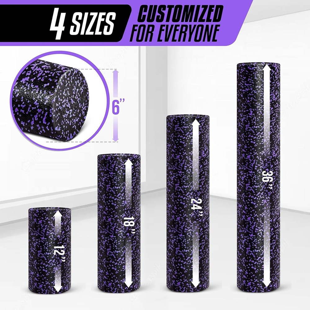 Versatile EPP Foam Roller (12'' Purple) for Enhanced Mobility & Flexibility