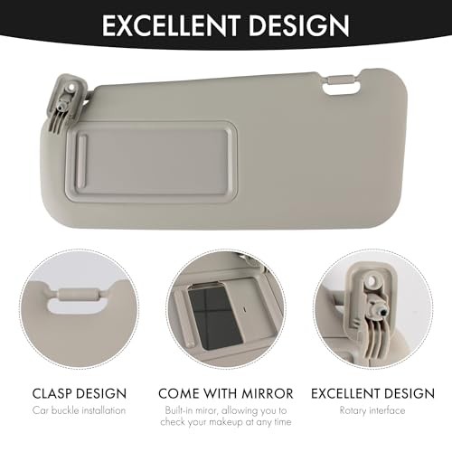 Left Driver Side Sun Visor for Mazda 3 2010-2013, left driver without lights