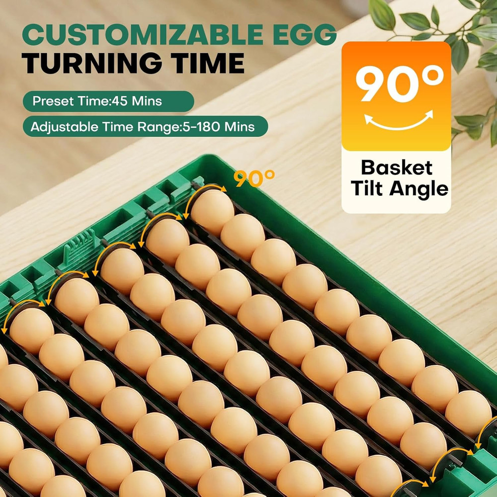 Incubators for Hatching Eggs, 72 Eggs Hatching Incubator with Automatic Egg Turn