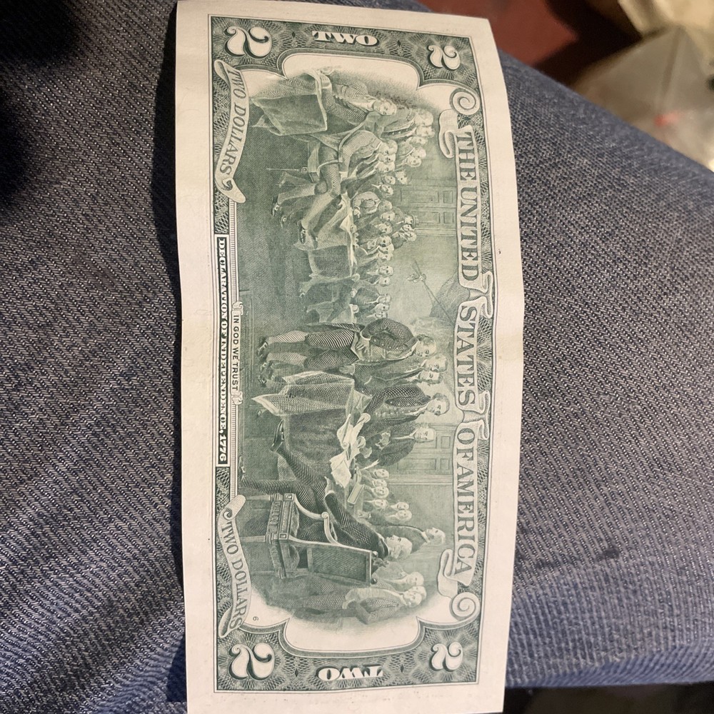 2017 Miscut $2 Two Dollar Bill Uncirculated Condition