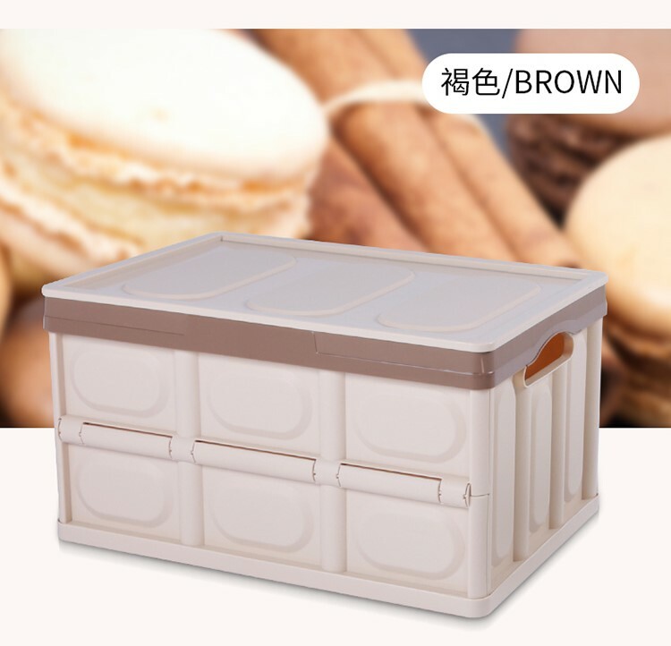 Collapsible Stackable Plastic Storage Box for Your Home, Office, or Car.