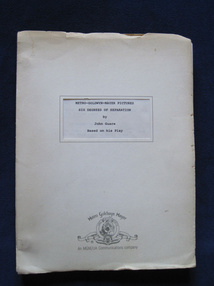 ORIGINAL SCRIPT - SIX DEGREES OF SEPARATION by JOHN GUARE - STARRING WILL SMITH