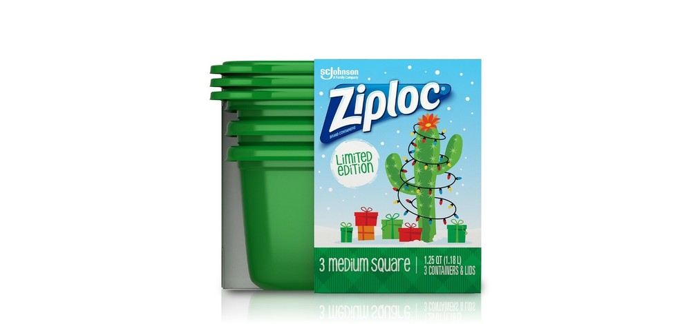 ZIPLOC MEDIUM SQUARE FOOD STORAGE CONTAINERS 1.25