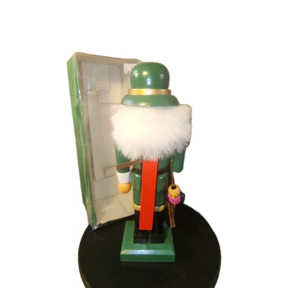 Nutcracker Green Suite Bird Hunter, Bird, Rifle And Binoculars.