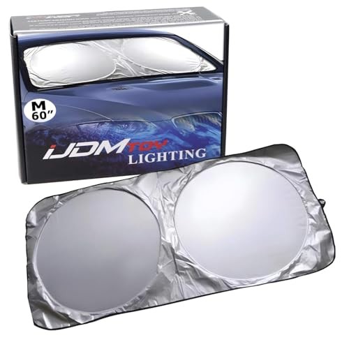 2 Pack Bundle 60 x 27.5 inches Sunshade for Car Windshield with Reflective