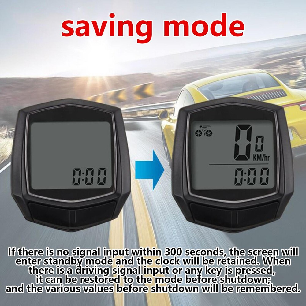 1x Waterproof Wired Bicycle Cycling Speedometer Luminous Cycling Speed Tracker