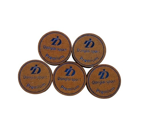 5PCS Packed Premium Laminated Billiard Cue Tips, Laminated Pool Cue M Hardness