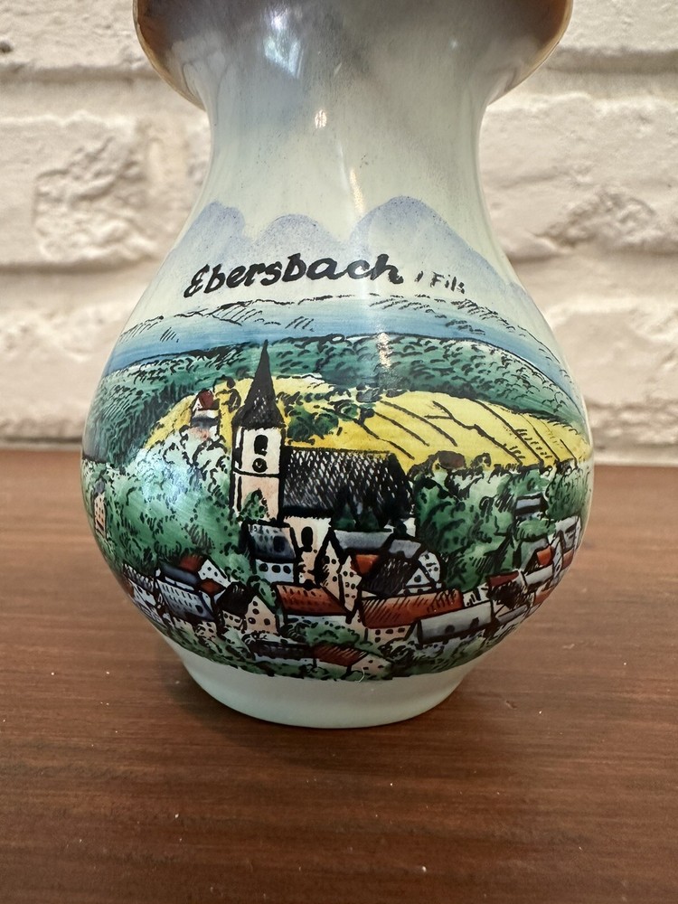 E. Bersbach Souvenir Pitcher Small Multicolor Hand Paired