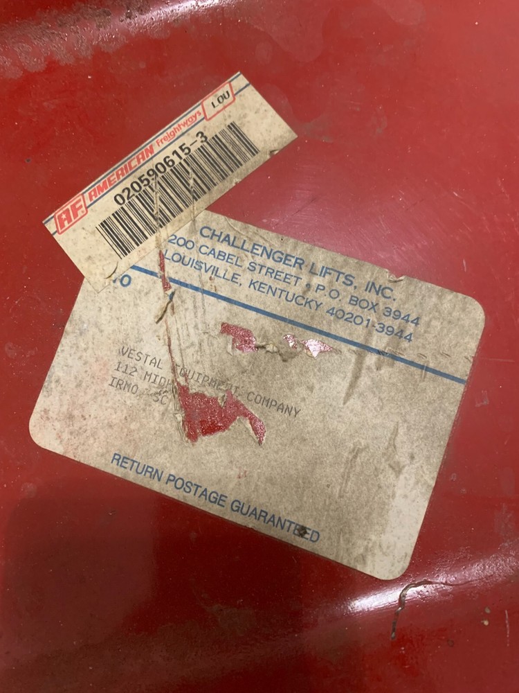 Challenger Wheel/Tire Stop for Garage.