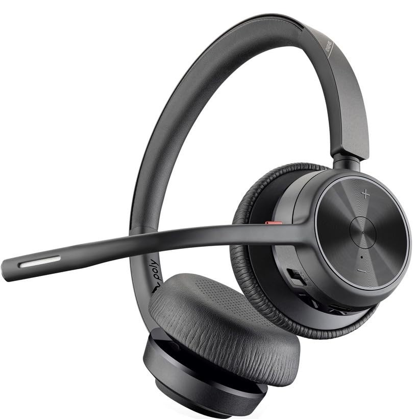 Poly Bluetooth Office Binaural On-Ear Wireless Headset w/ BT700 7E2M2AA
