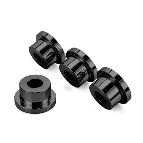 Handlebar Riser Bushings CNC Solid Billet Aluminum Compatible with Black