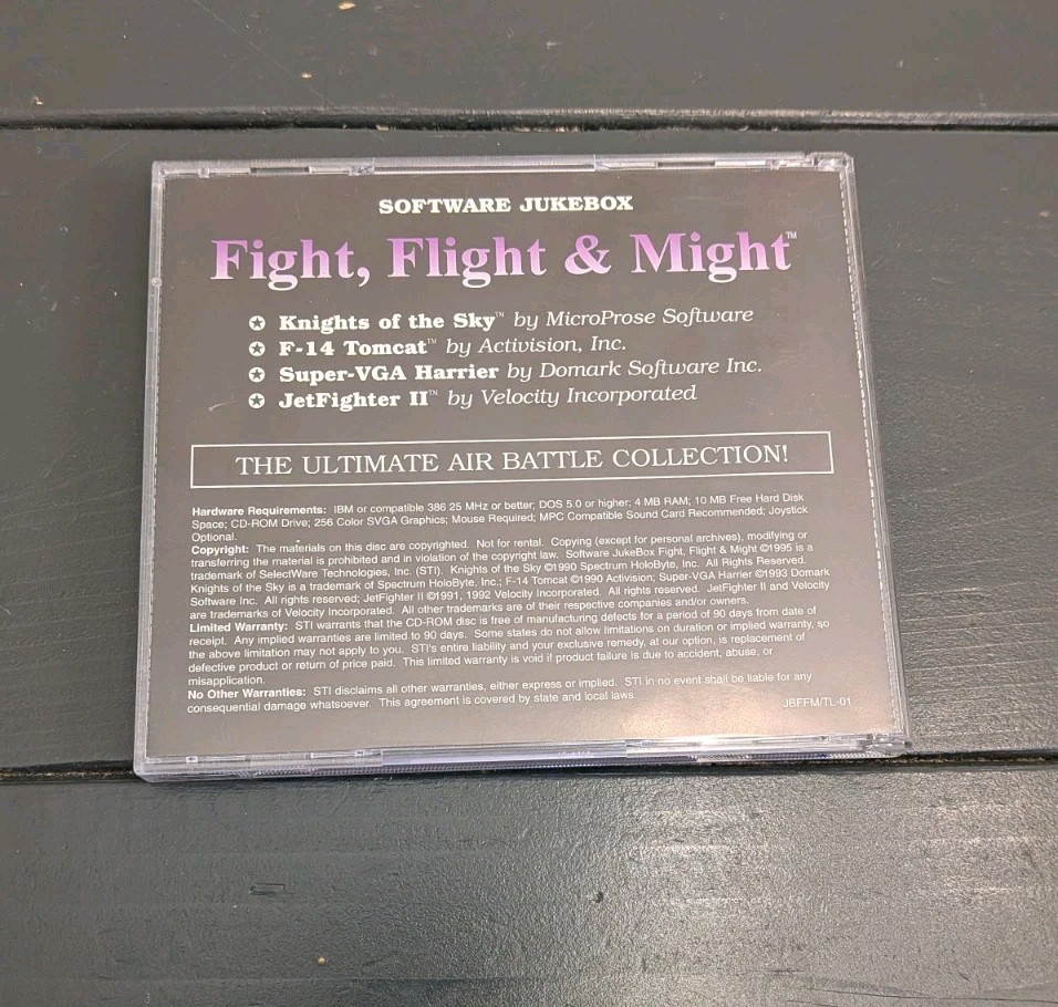 SOFTWARE JUKEBOX -FIGHT, FLIGHT & MIGHT ULTIMATE AIR BATTLE COLLECTION CD-ROM