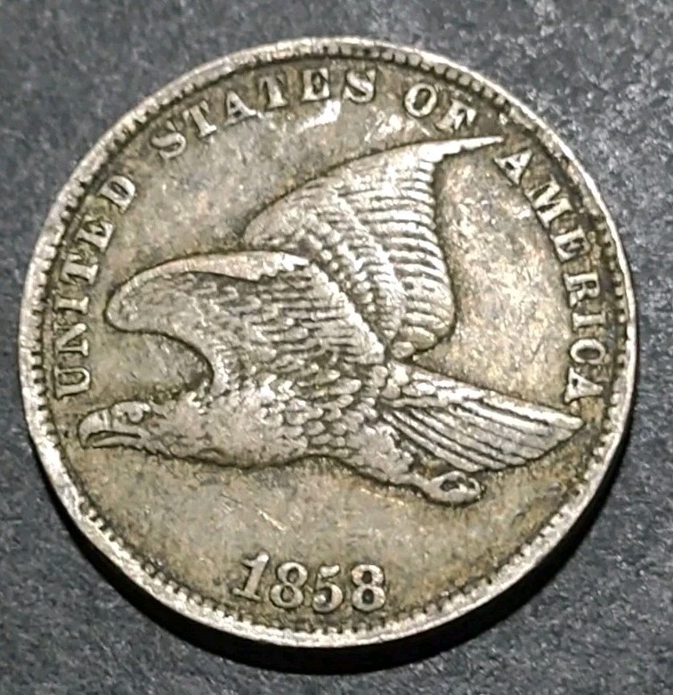 1858 Small Letters flying eagle cent
